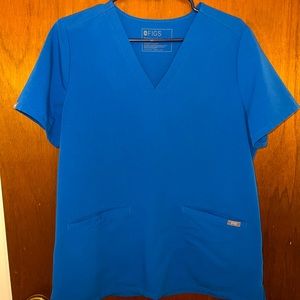 FIGS Royal Blue - Casma Three-Pocket Scrub Top